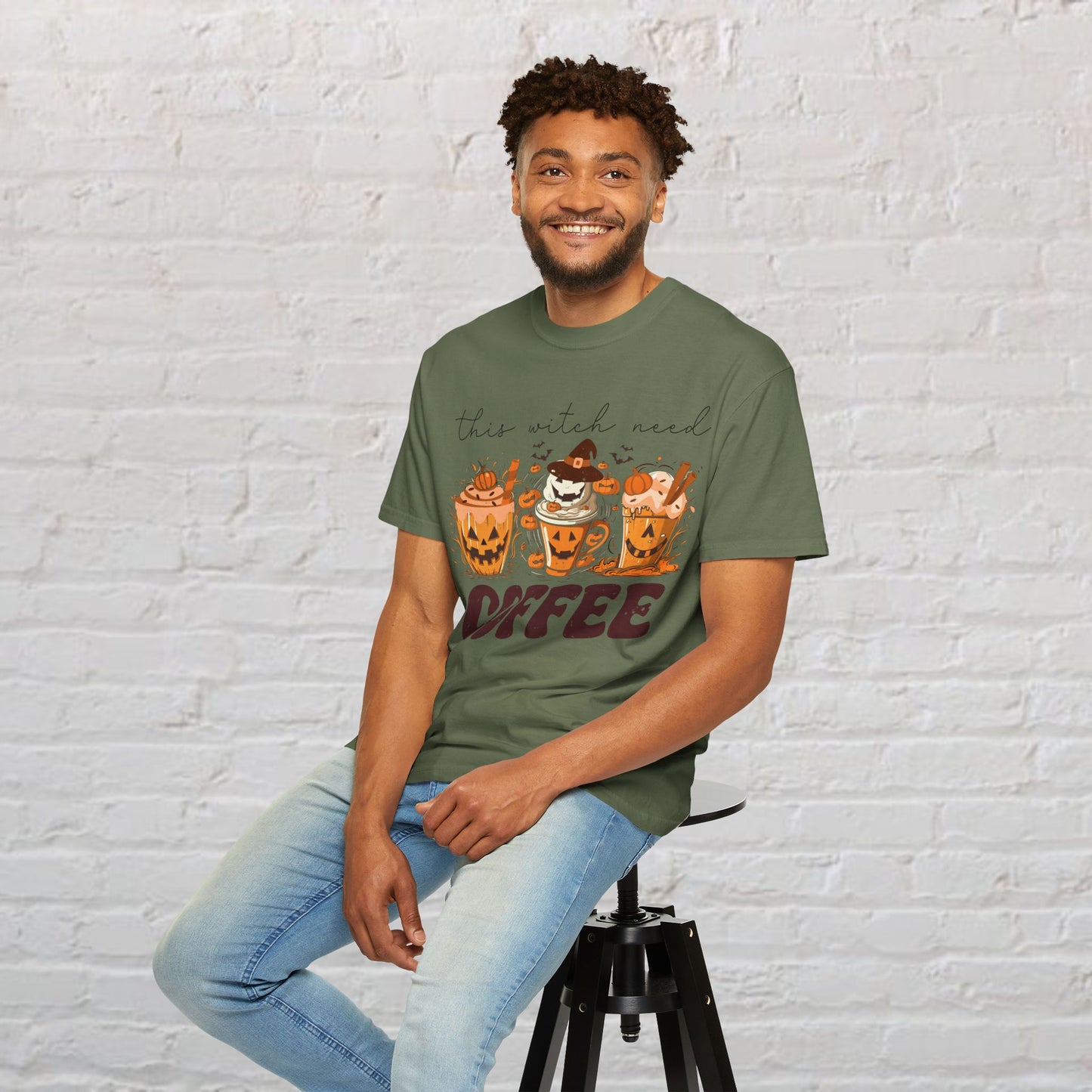 Spooky Mornings Coffee T-Shirt, Cute Ghost Tee, Fall Fashion, Halloween Apparel, Cozy Gift Idea