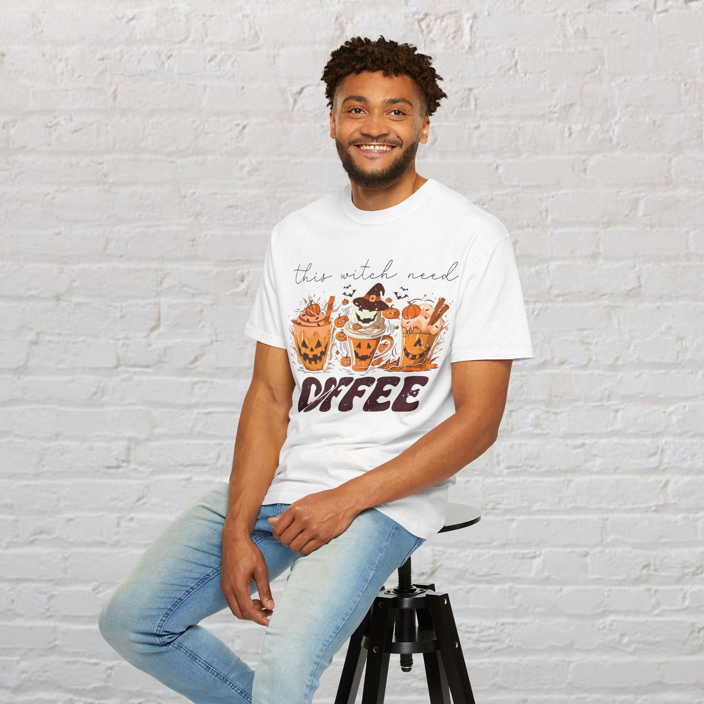 Spooky Mornings Coffee T-Shirt, Cute Ghost Tee, Fall Fashion, Halloween Apparel, Cozy Gift Idea